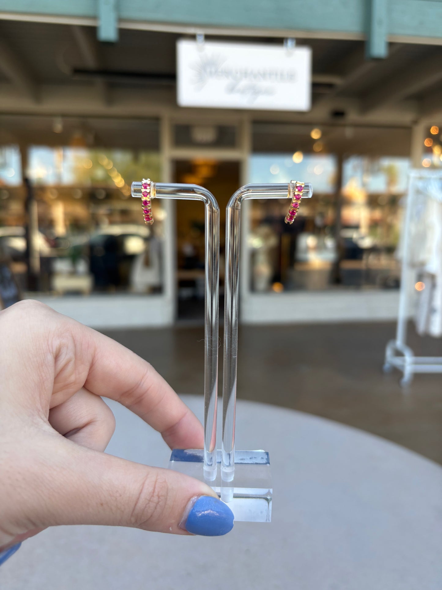 Radiant Luxe 18K Gold-Filled Pink Rhinestone Earrings