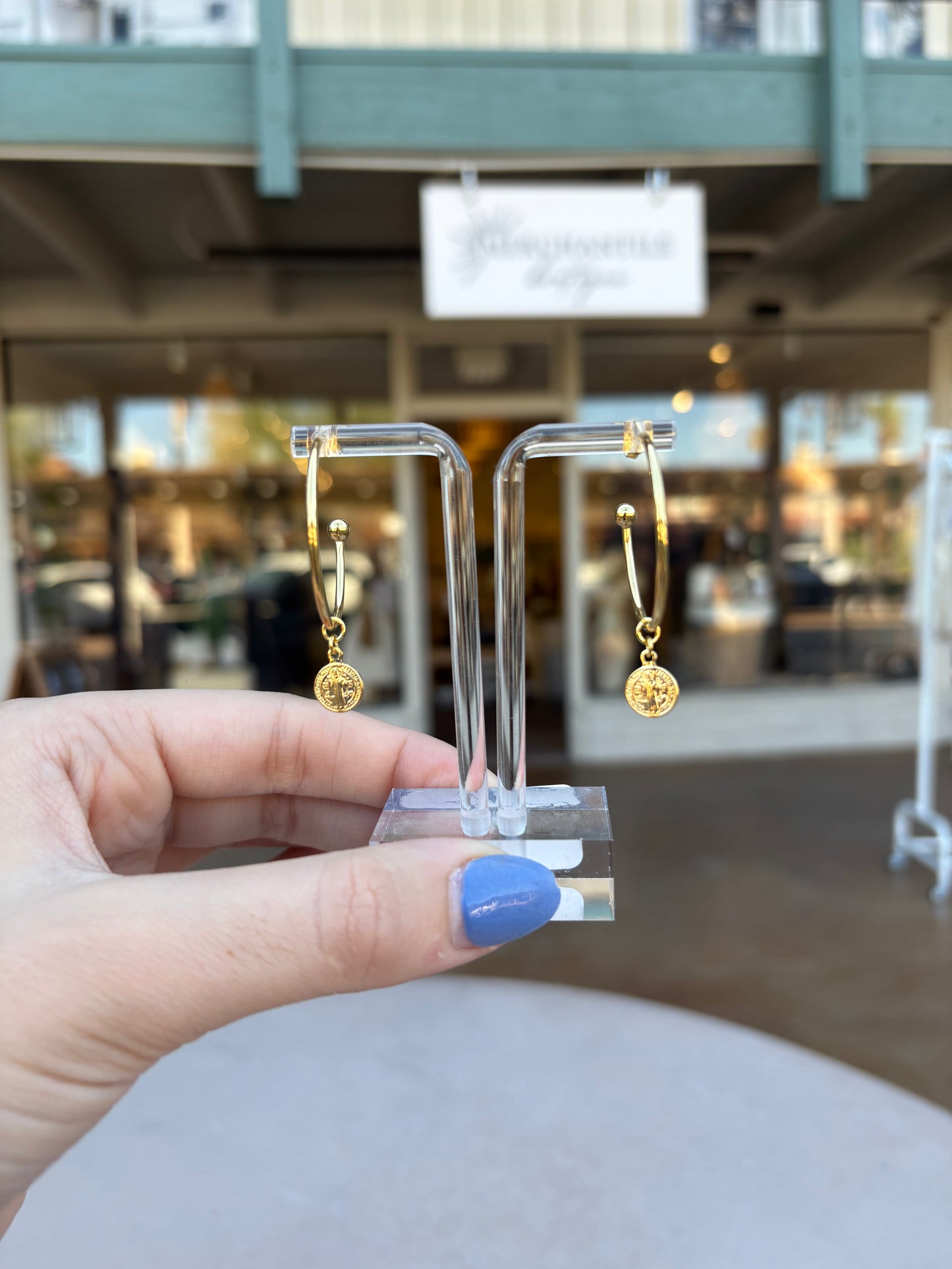 Gold-Filled Charm Hoop Earrings