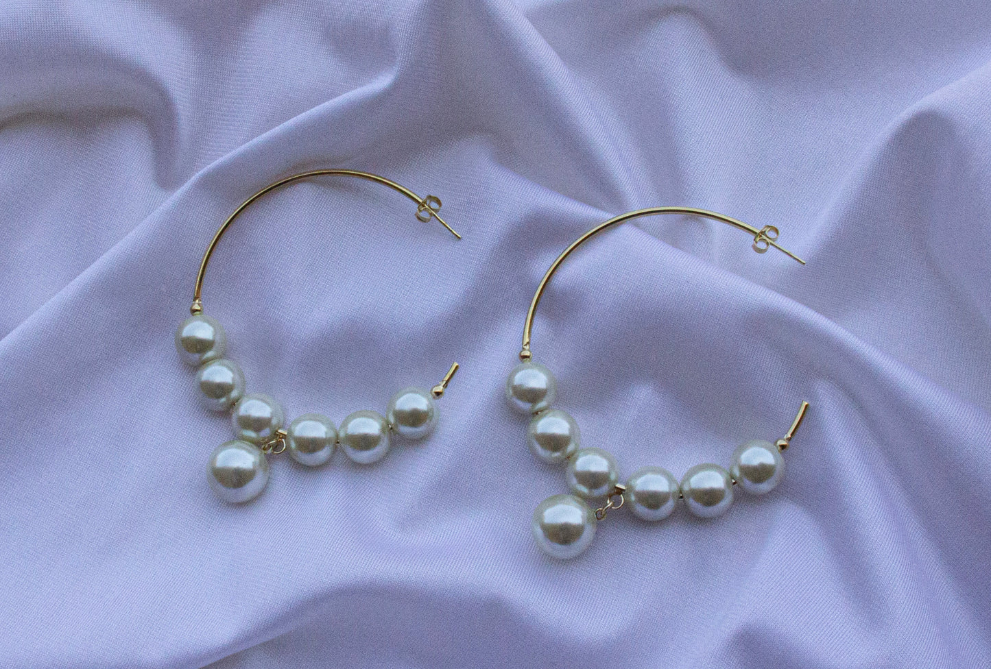 Pearl Aura 18K Gold-Filled Hoop Earrings