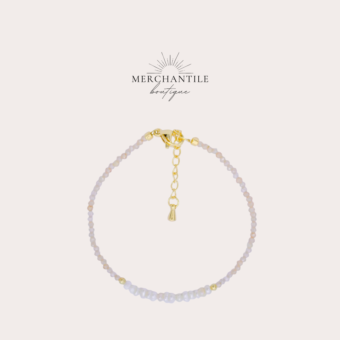 Rose Freshwater Pearl Bracelet