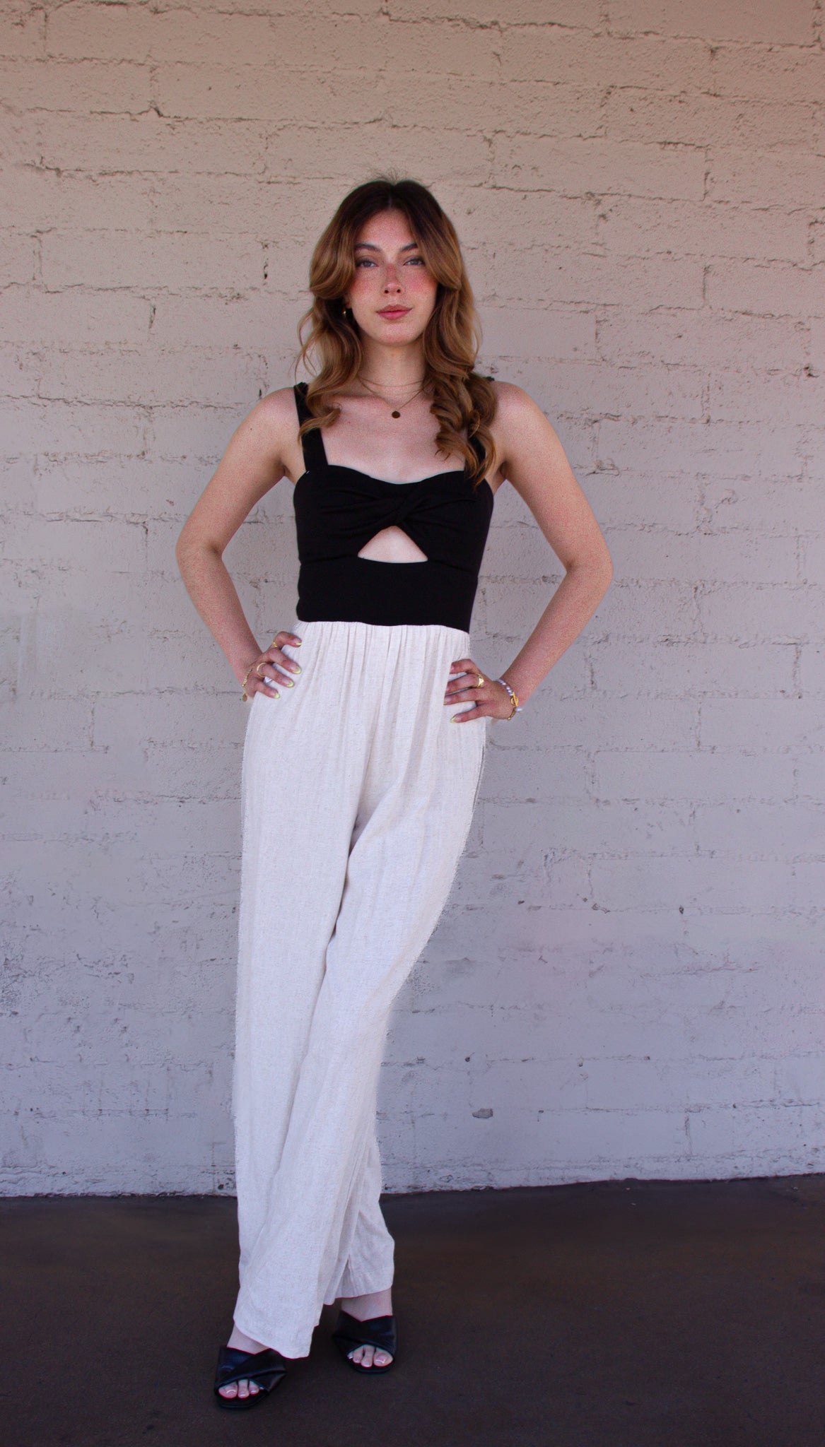 Two-Tone Statement Jumpsuit