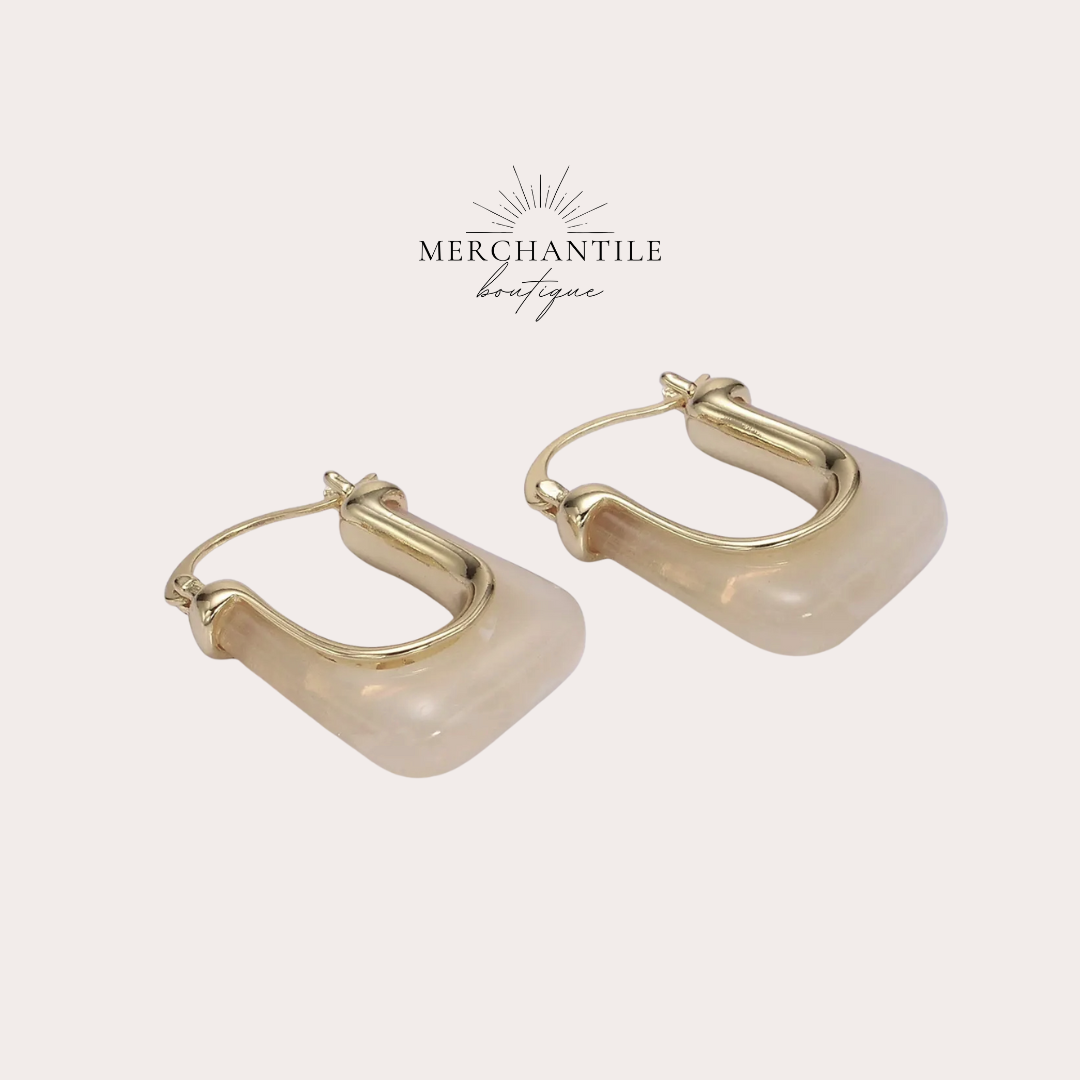 14k GF Laura Latch Acrylic Earring