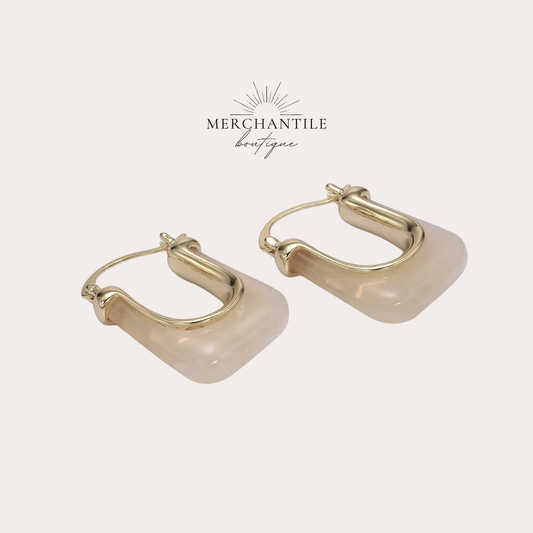 14k GF Laura Latch Acrylic Earring