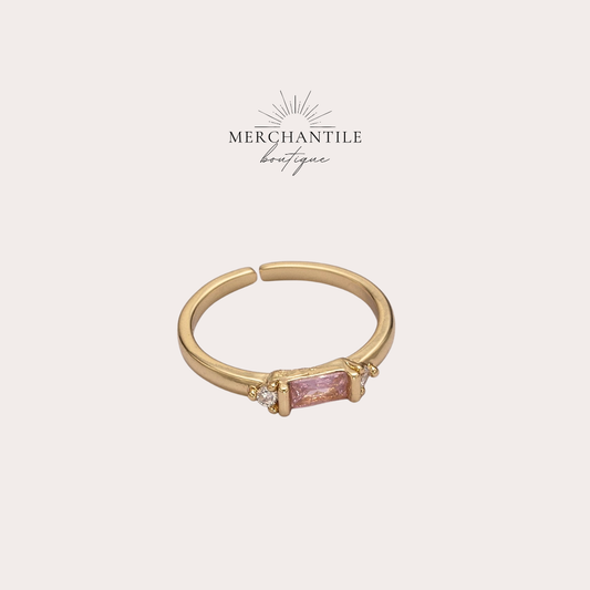 14k GF Pink Baguette Ring