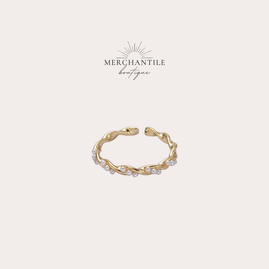 14k GF Penelope Pearl Twisted Ring