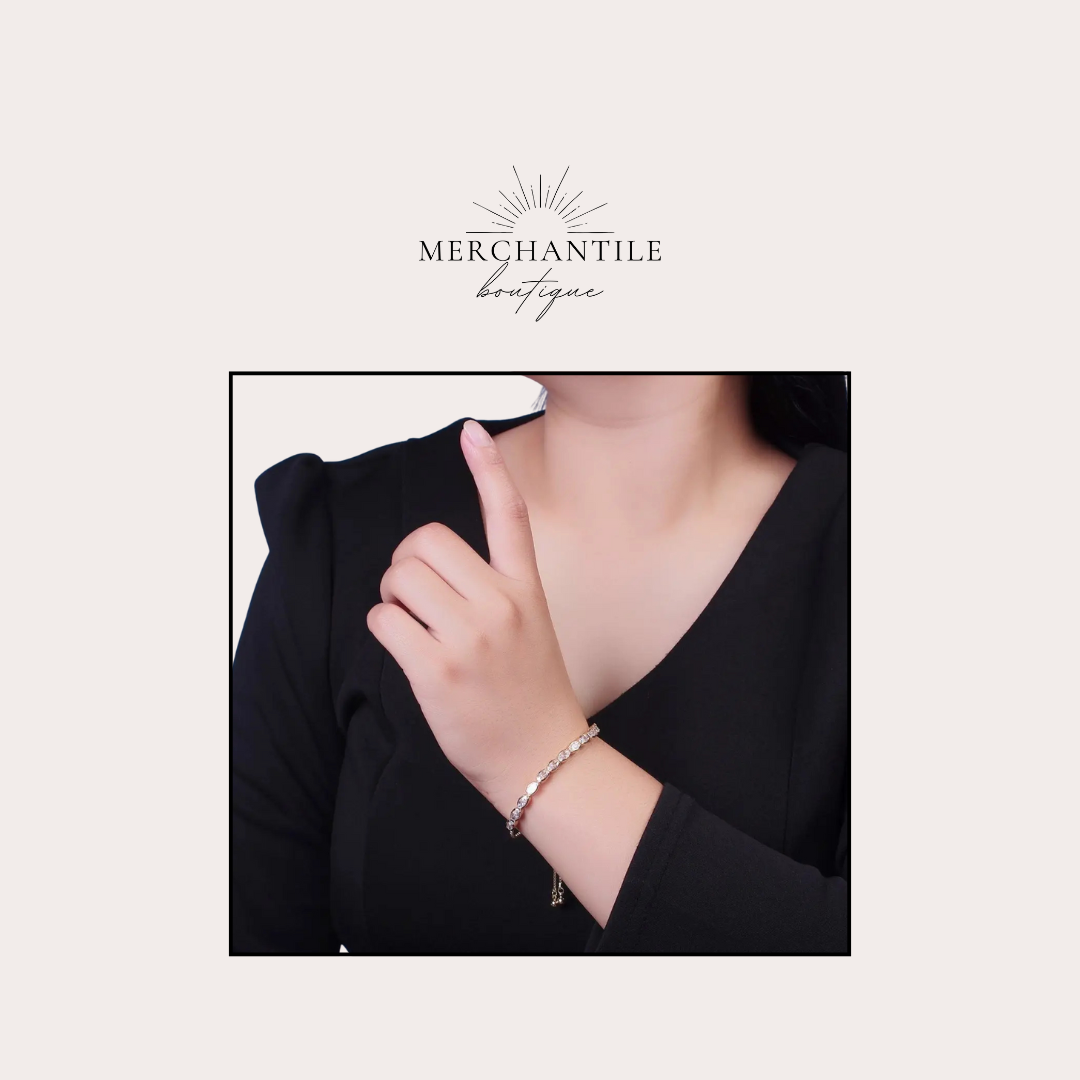 24k GF Cubic Zirconia Adjustable Bracelet