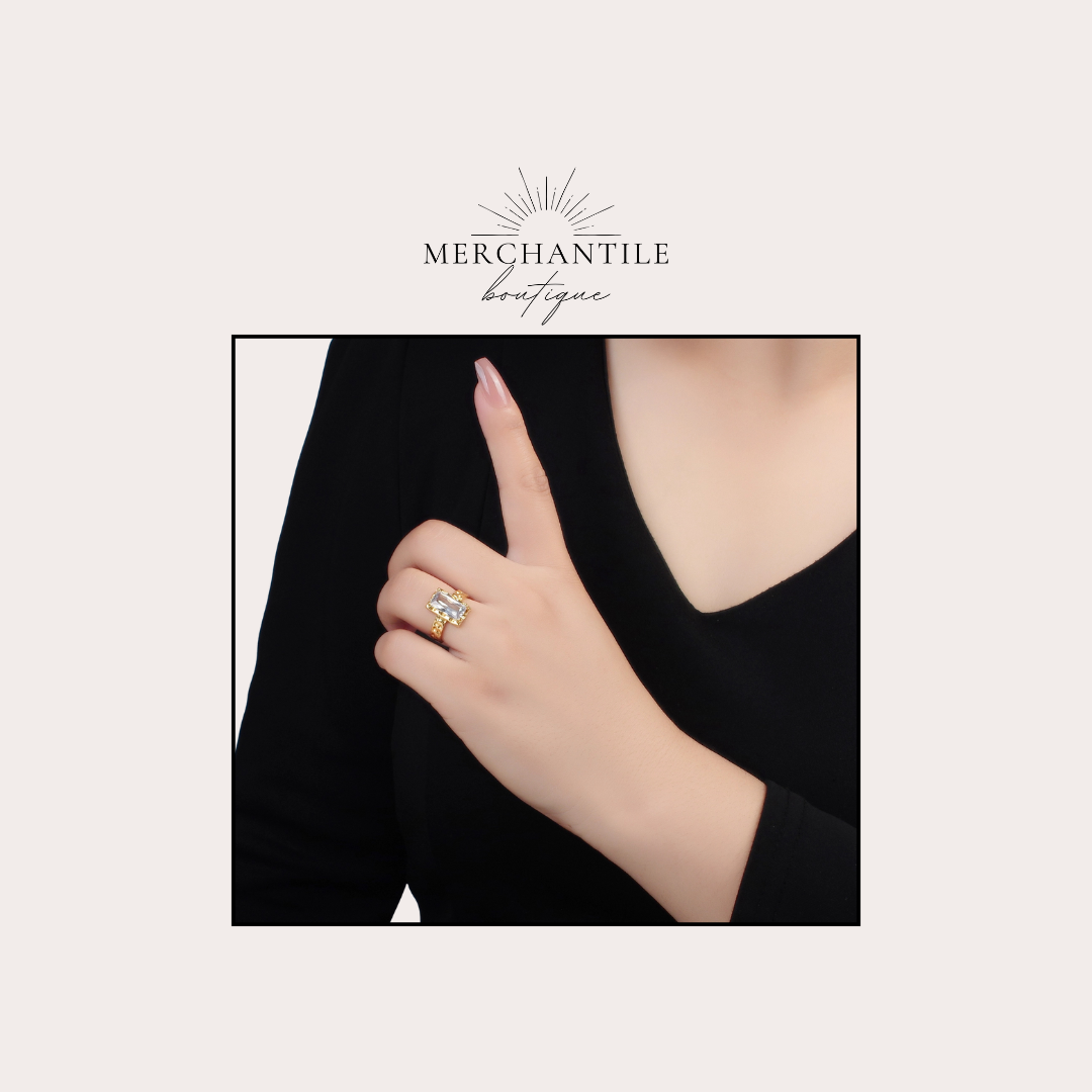 24k GF Hammered Halo Hannah Ring