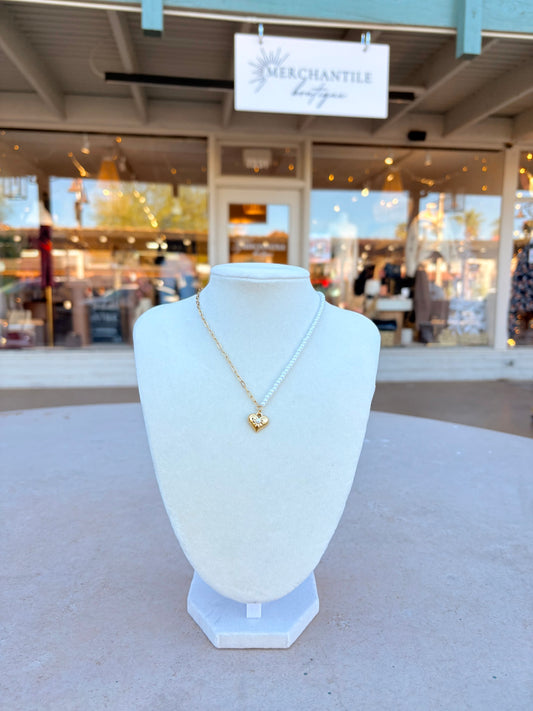 Pearl Heart Necklace
