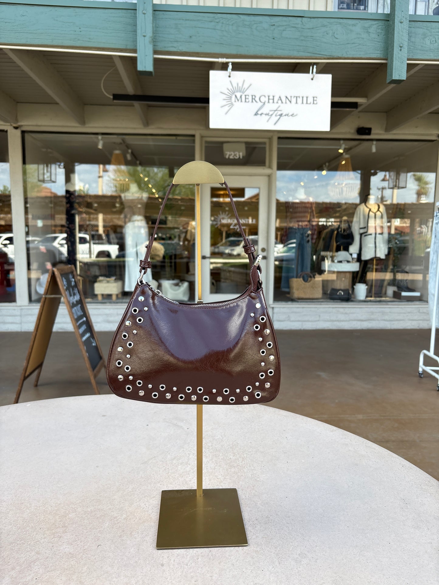 Silver Studded Purse