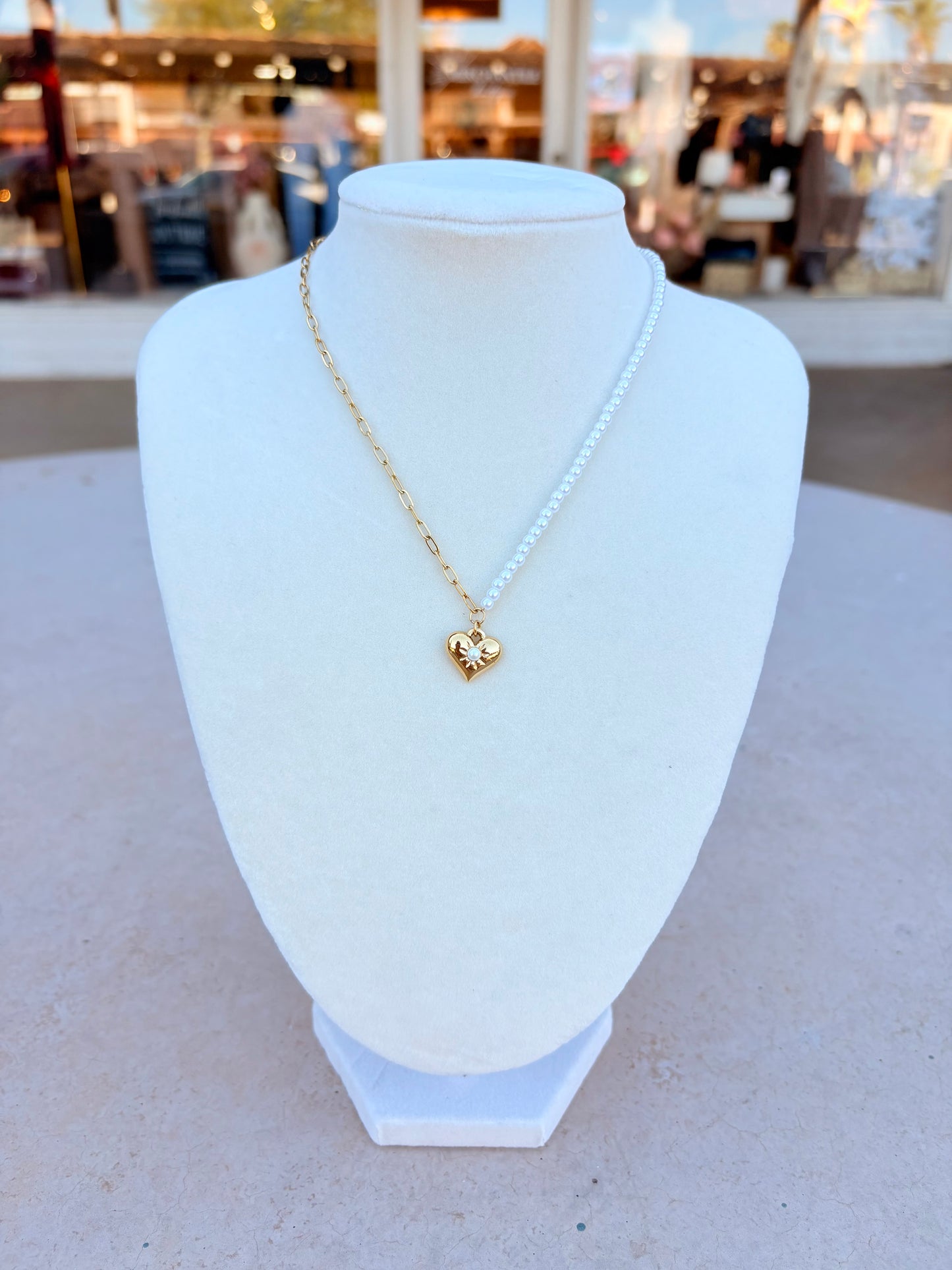 Pearl Heart Necklace