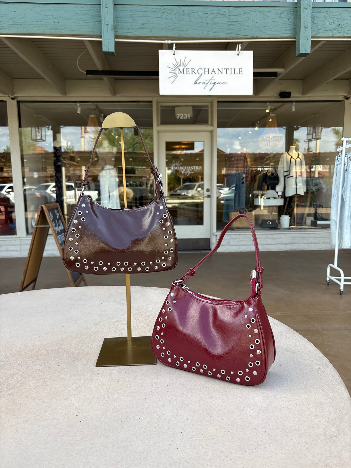 Silver Studded Purse