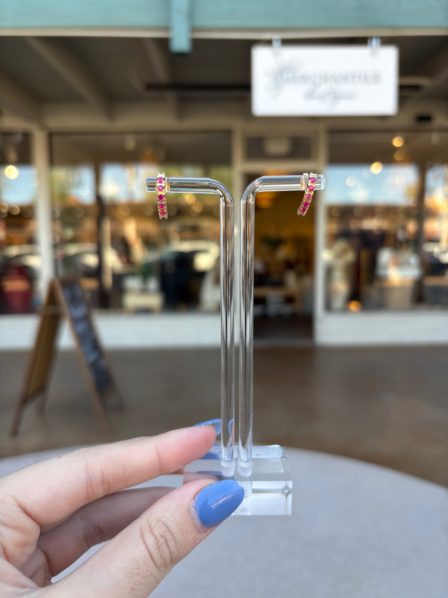 Radiant Luxe 18K Gold-Filled Pink Rhinestone Earrings