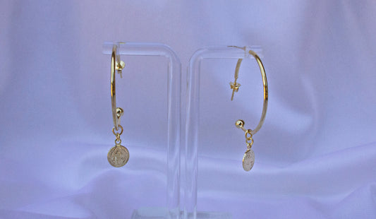 Gold-Filled Charm Hoop Earrings