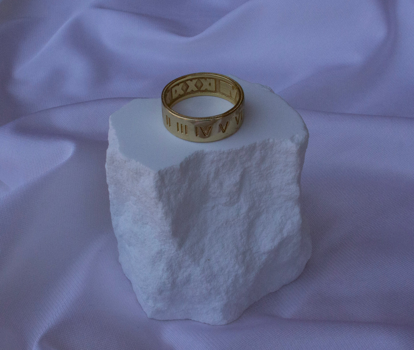 Roma Luxe 18K Gold-Filled Roman Numeral Ring