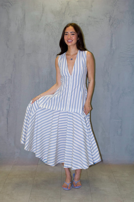 Blue Striped Dress