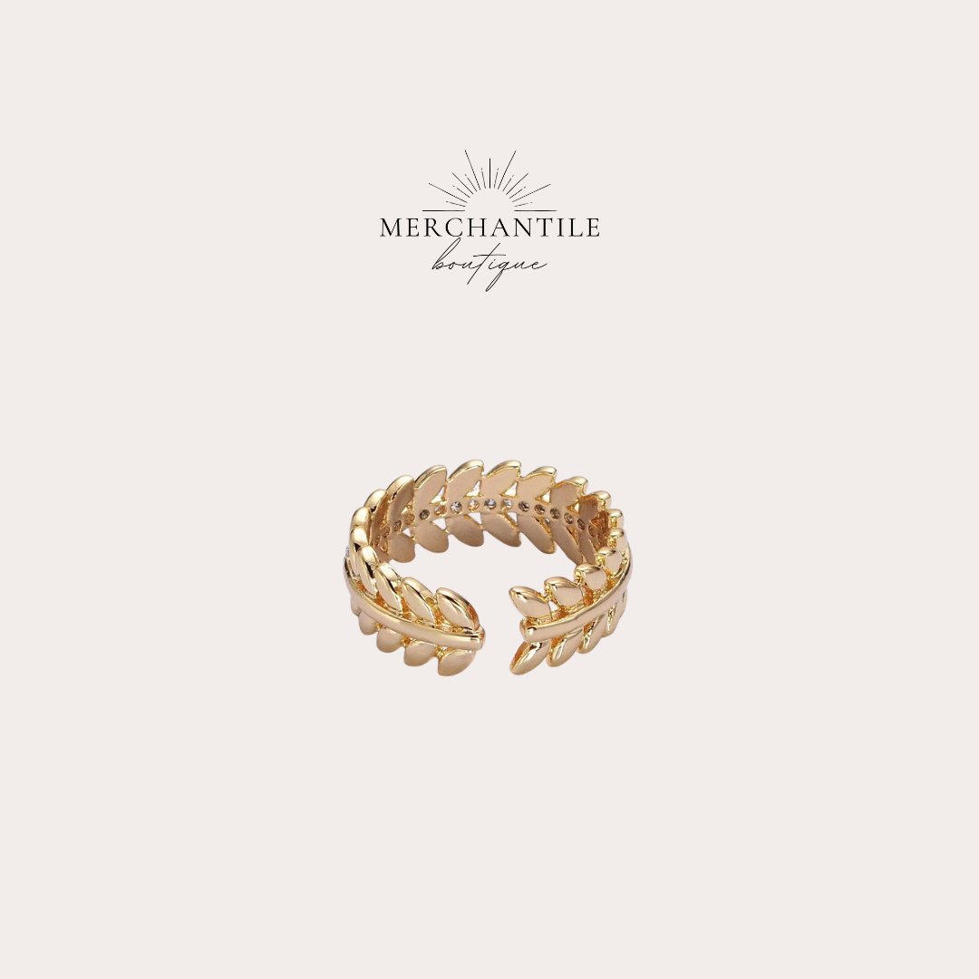 Gilded Wheat Ring