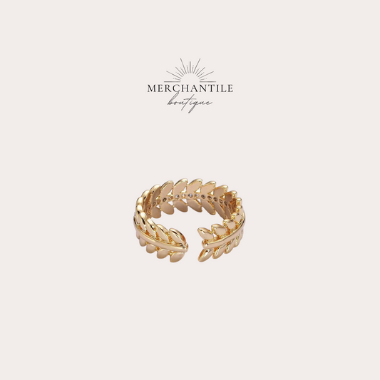 Gilded Wheat Ring