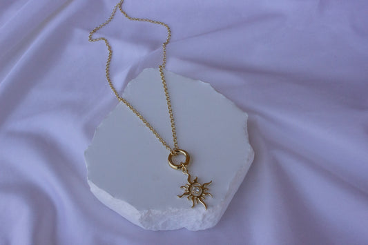 Golden Solis 18K Gold-Filled Sunburst Necklace