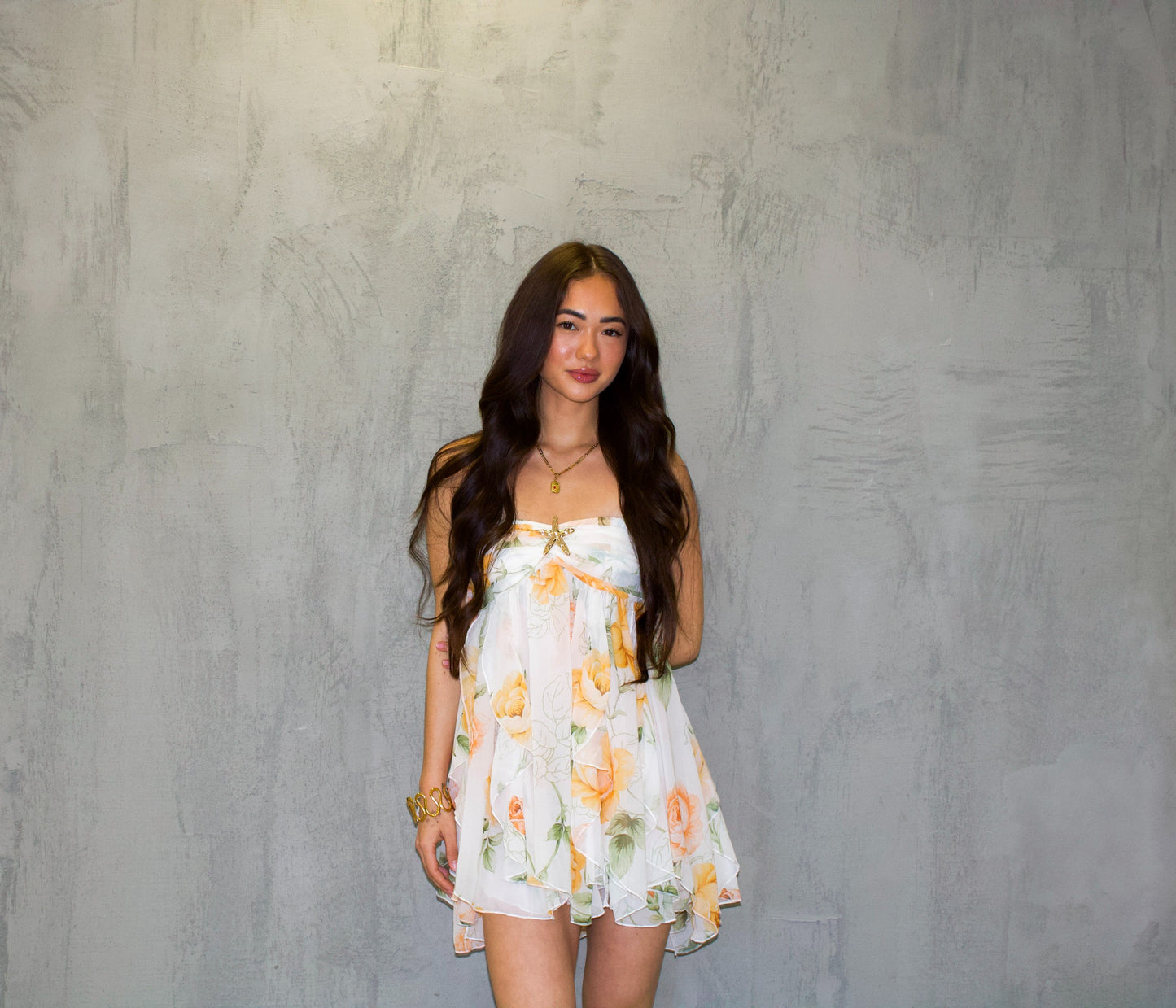 Floral Strapless Mini Dress