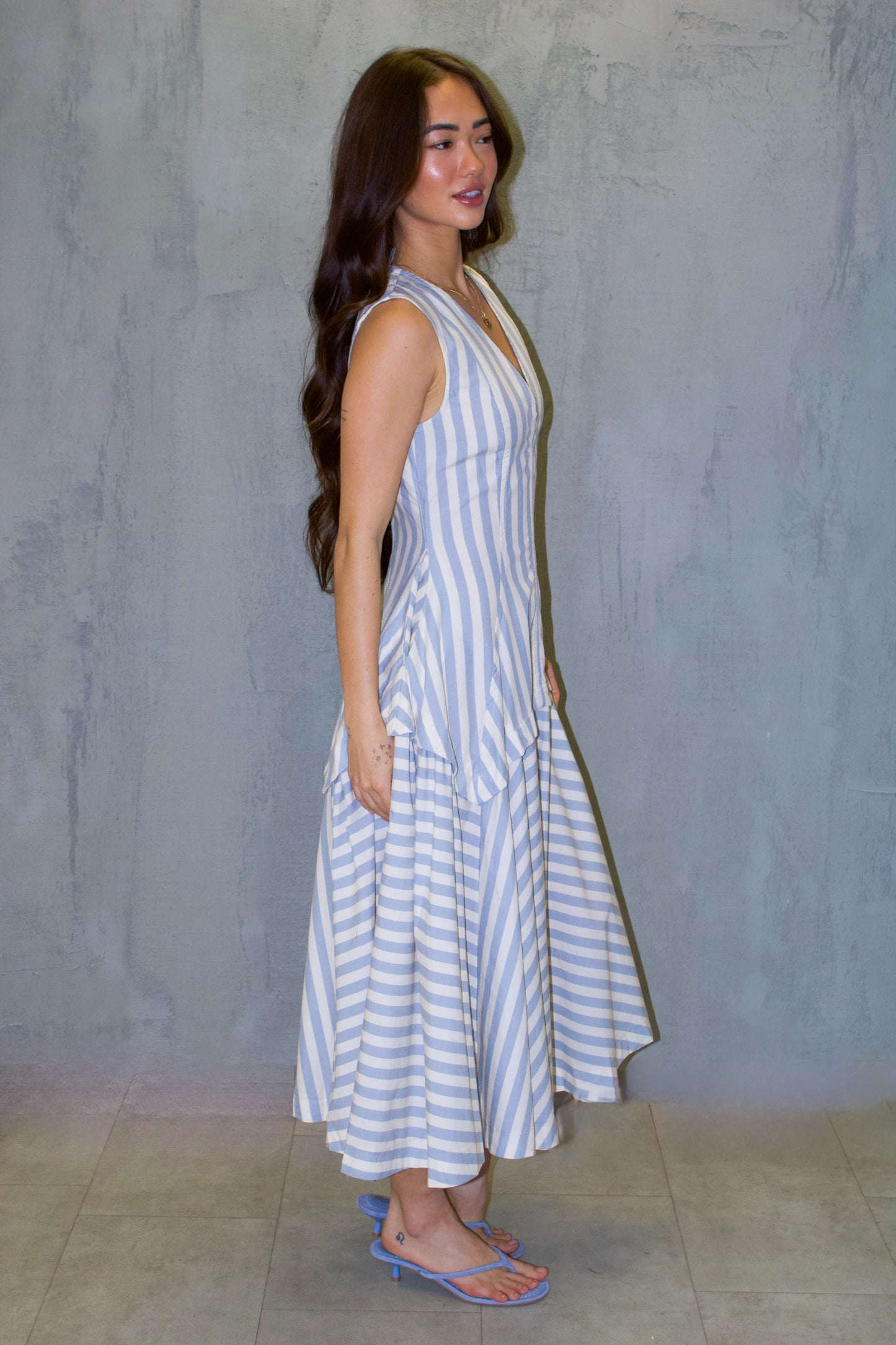 Blue Striped Dress