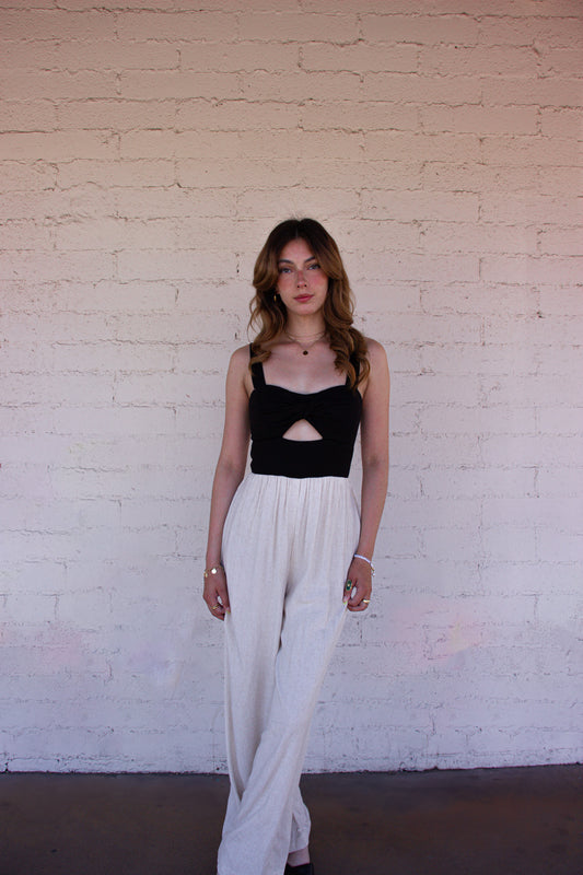 Two-Tone Statement Jumpsuit