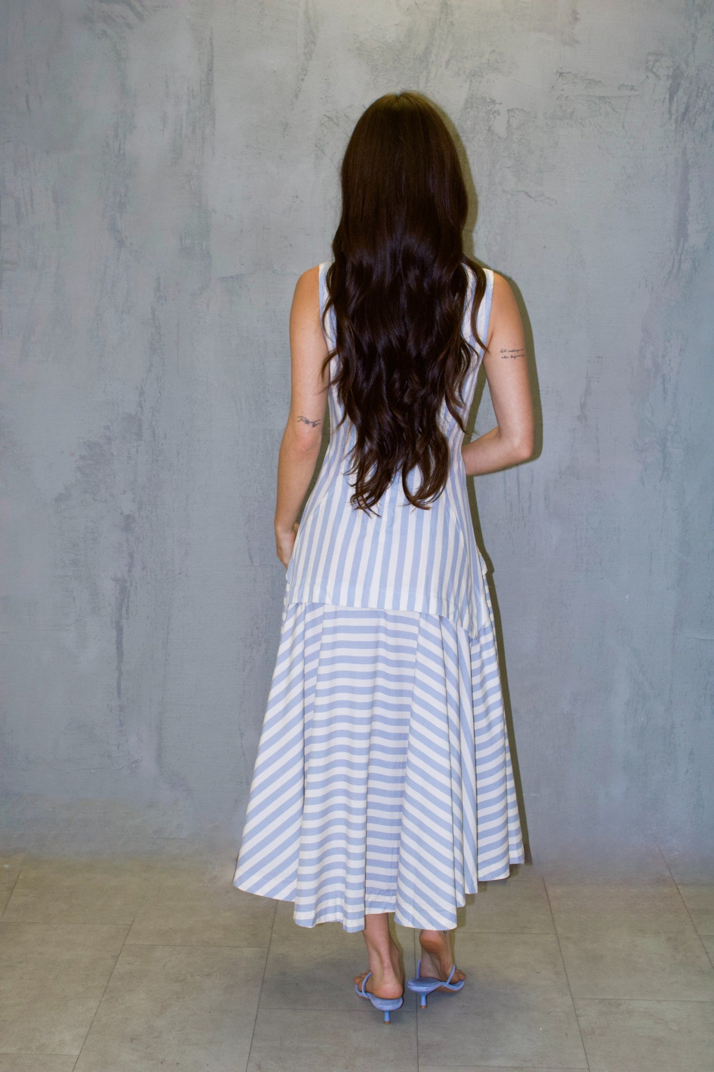 Blue Striped Dress